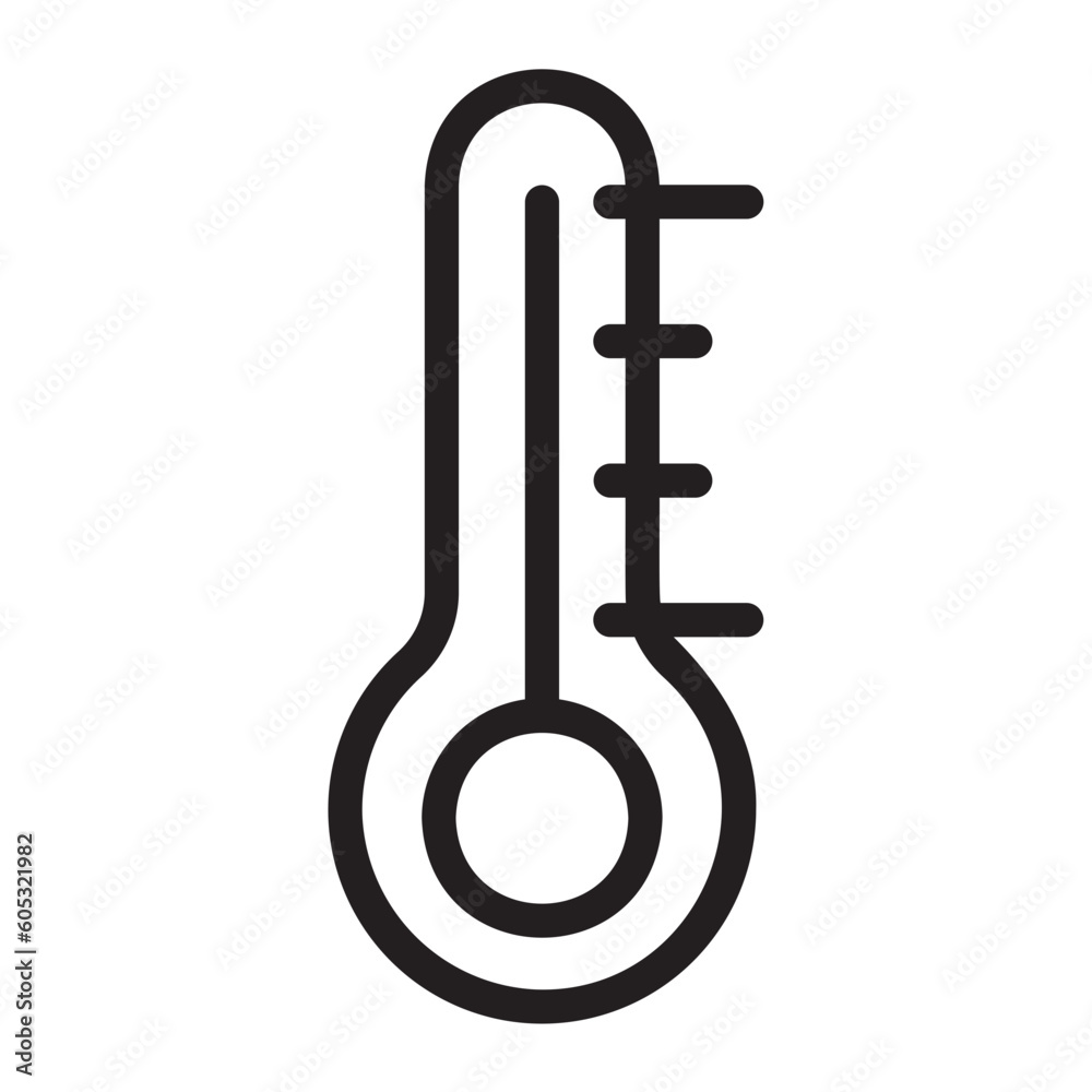 thermometer line icon