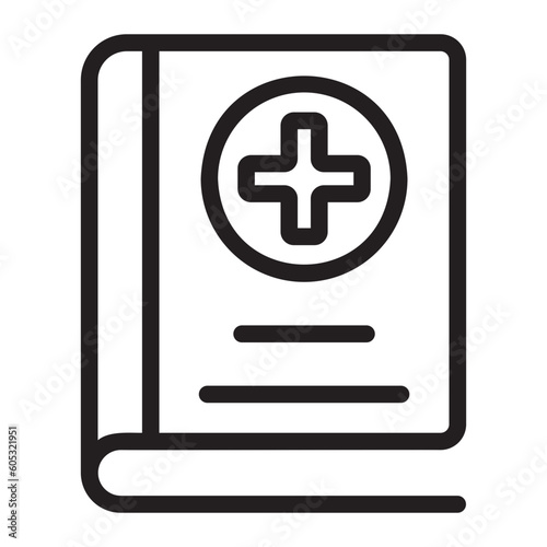 medical book line icon