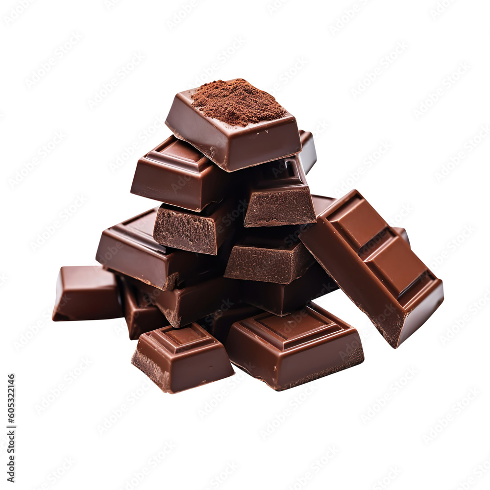 chocolate pieces created with Generative AI chocolate pieces created with Generative AI