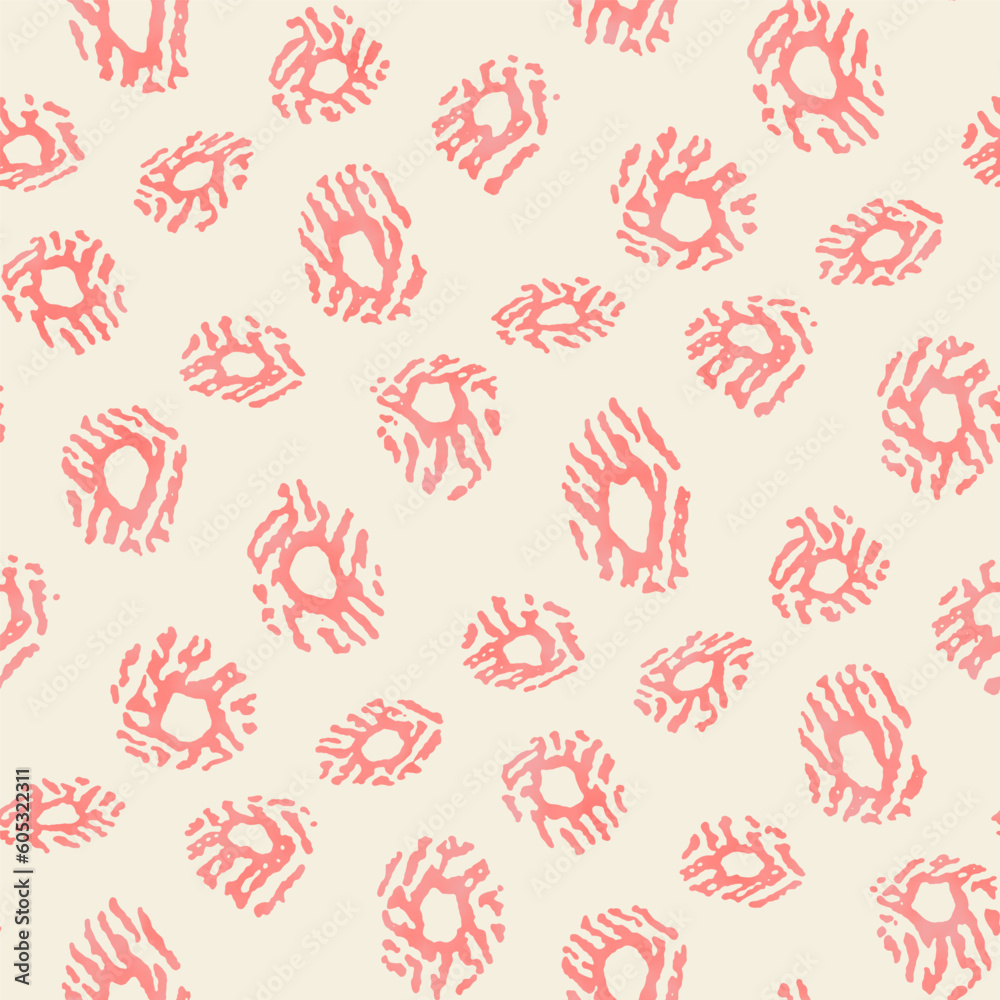 Beige and Pink Watercolor Drawn Folk Dots Pattern Beige and Pink Watercolor Drawn Folk Dots Pattern