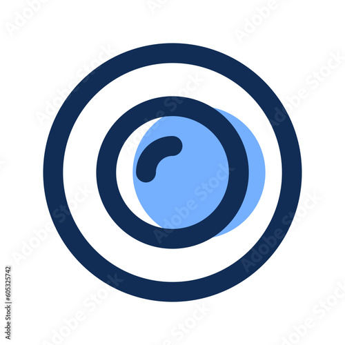 camera lens filled line icon