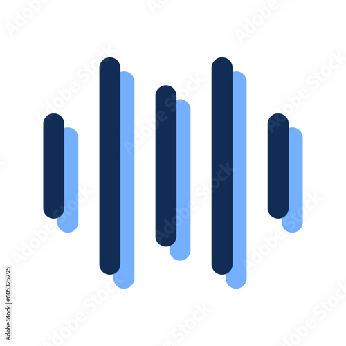 sound waves filled line icon
