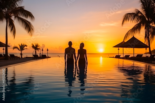 Exquisite Beachside Bliss: Luxury Travel for Honeymooners © aprilian