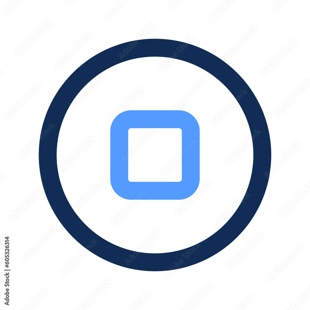 stop outline color icon stop outline color icon
