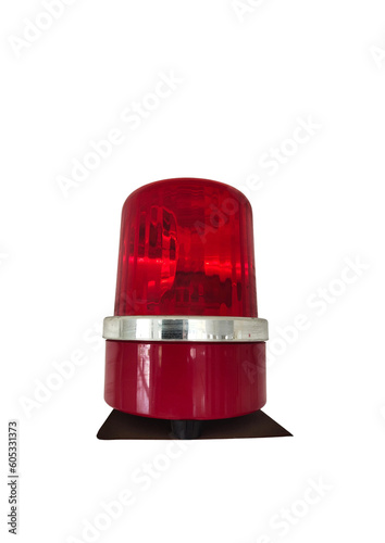 red siren isolated on a white background