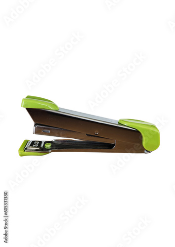 Plastic stapler isolated on a white background