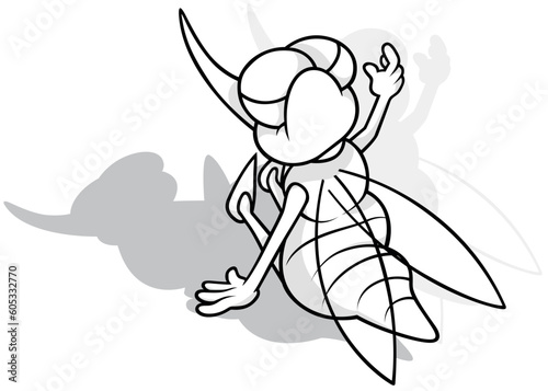 Drawing of a Mosquito Sitti...