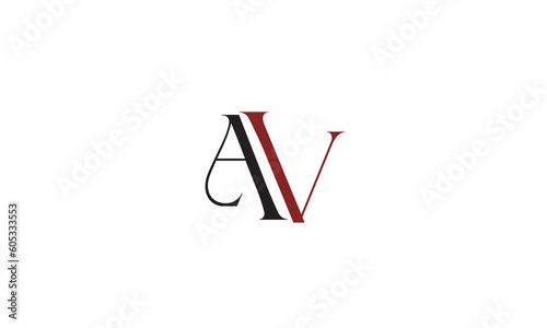 AV, VA , A , V, Abstract Letters Logo Monogram	