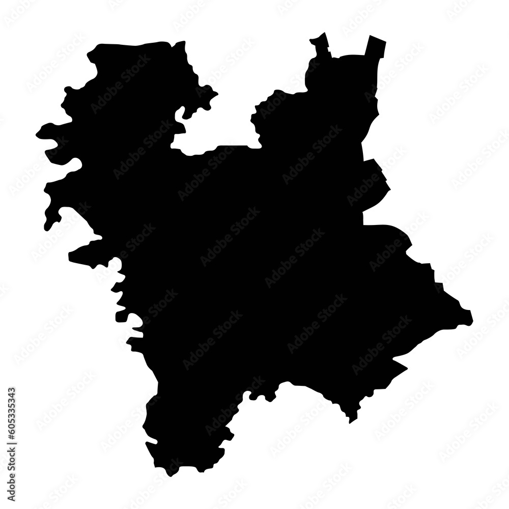 Central Banat district map, administrative district of Serbia. Vector illustration.