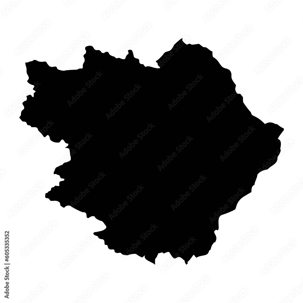 Pirot district map, administrative district of Serbia. Vector illustration.