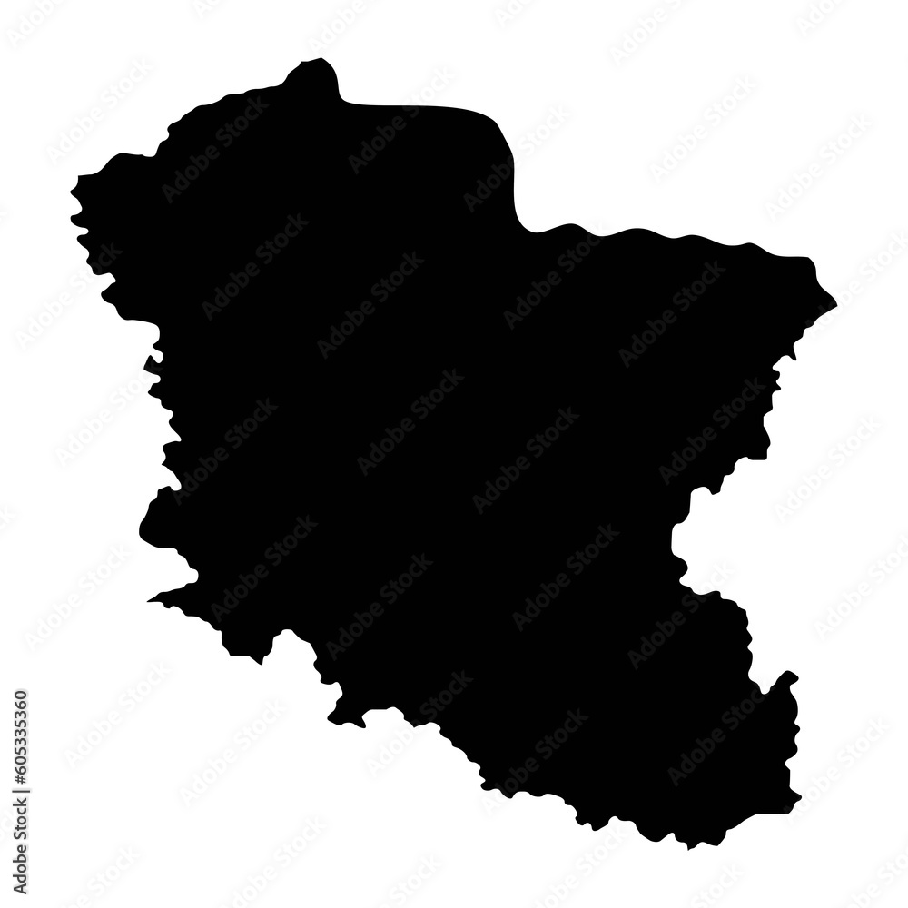 Branicevo district map, administrative district of Serbia. Vector illustration.