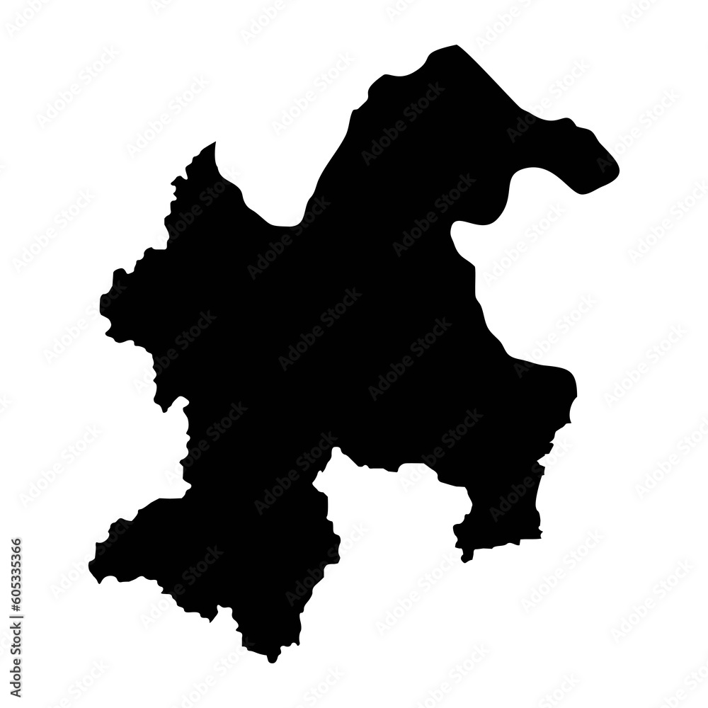Bor district map, administrative district of Serbia. Vector illustration.