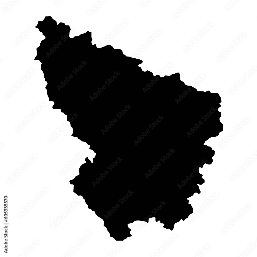 Sumadija district map, administrative district of Serbia. Vector illustration.