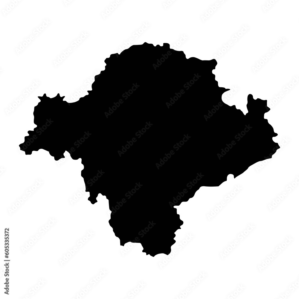 Toplica district map, administrative district of Serbia. Vector illustration.