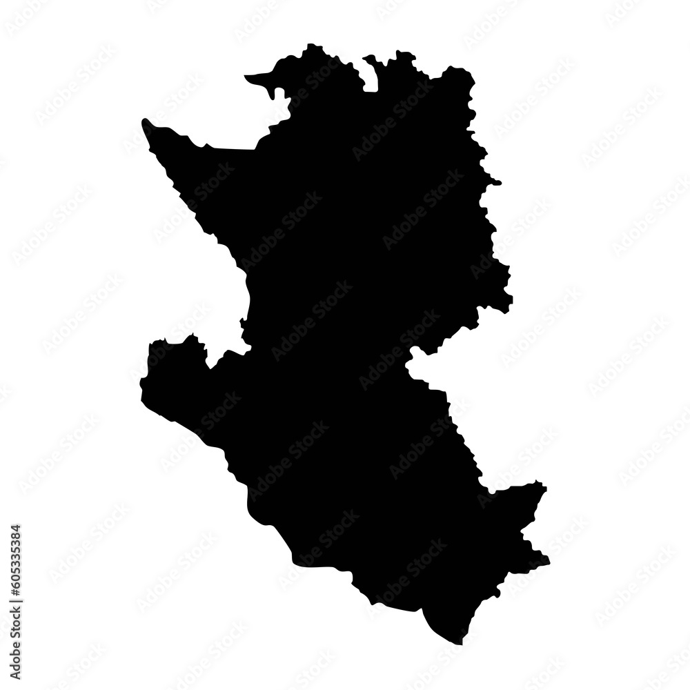 Zlatibor district map, administrative district of Serbia. Vector illustration.
