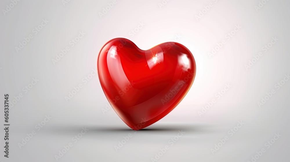 Symbol of Love and Valentine's Red heart shape isolated on white background. Symbol of Love and Valentine's Red heart shape isolated on white background.