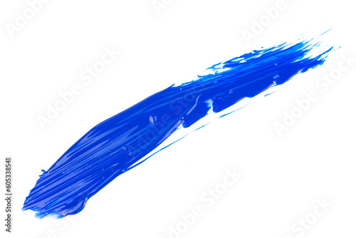 Classic lipstick smear smudge isolated on white background. Trendy color makeup swatch