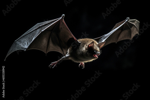 a bat is flying
