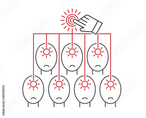 Convincing, persuading icon, pictogram. Editable vector illustration