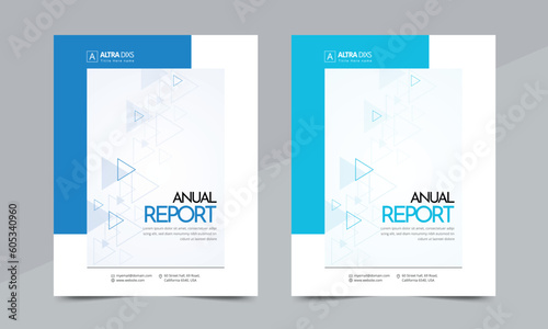 Cover design for annual report and business catalog, magazine, flyer or booklet. Brochure template layout. A4 cover vector EPS-10