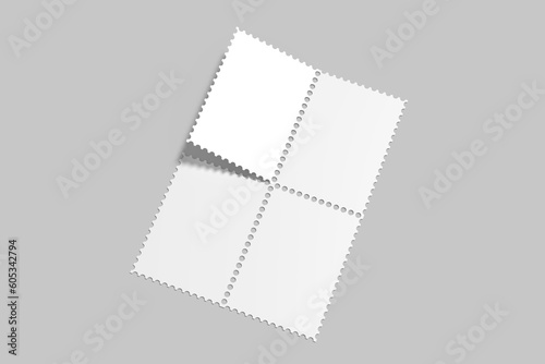 Postage Stamp Blank Mockup