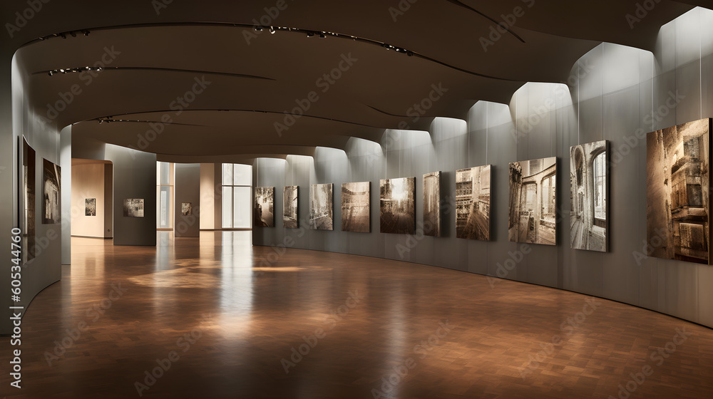 interior of a exhibition - obrazy, fototapety, plakaty 