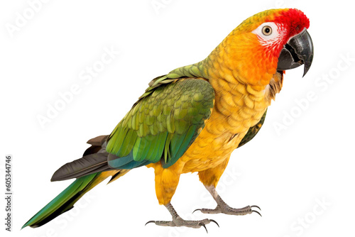 Parrot png, transparent background, isolated, tropical bird, generative ai © OpticalDesign