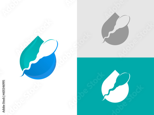 Donor donate sperm logo icon vector illustration 