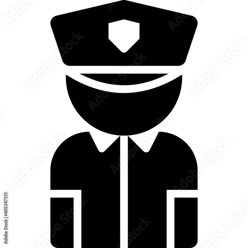 police black solid icon
