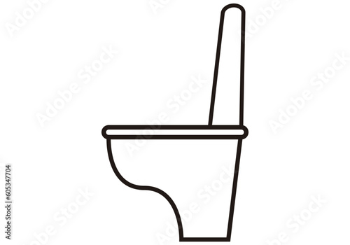 Icono negro de retrete y wc en fondo blanco.