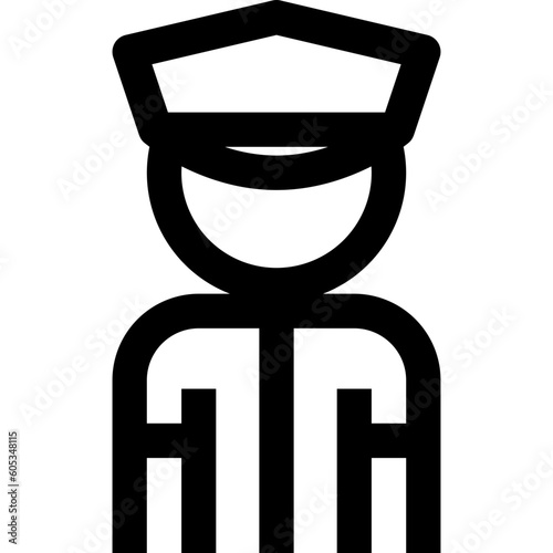 police black outline icon