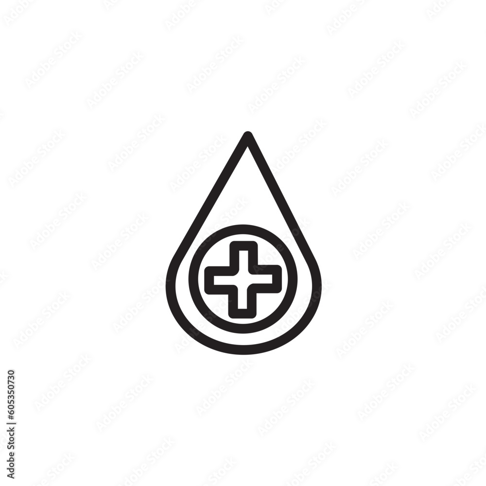 Blood Droop Health Outline Icon Blood Droop Health Outline Icon