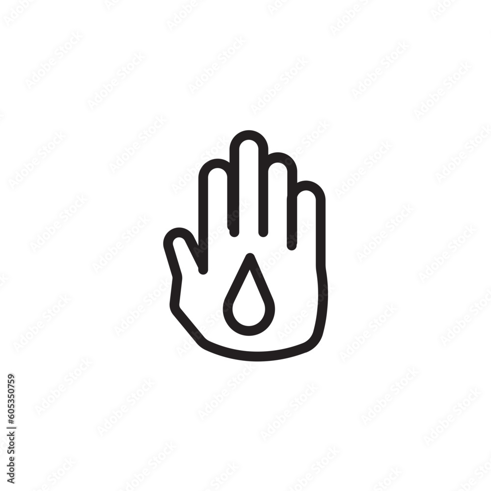 Obraz premium Blood Sugar Test Outline Icon