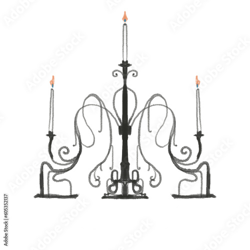 set of three candles