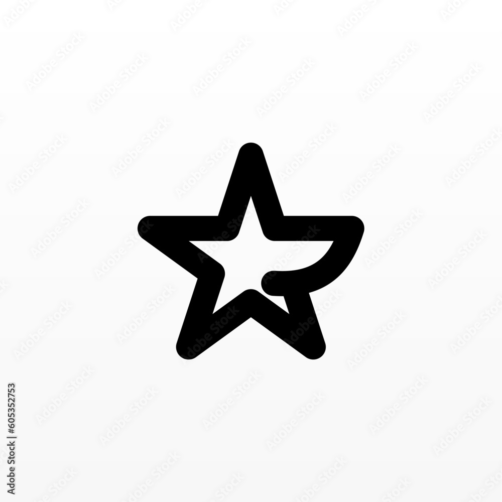 Star logo design template in black color and on white background Star logo design template in black color and on white background
