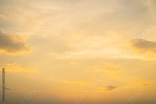 Beautiful sunset sky with clouds © yotrakbutda