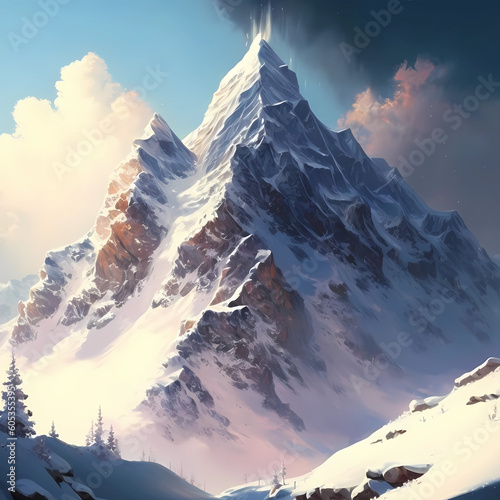 Giant mountain for nature art concept