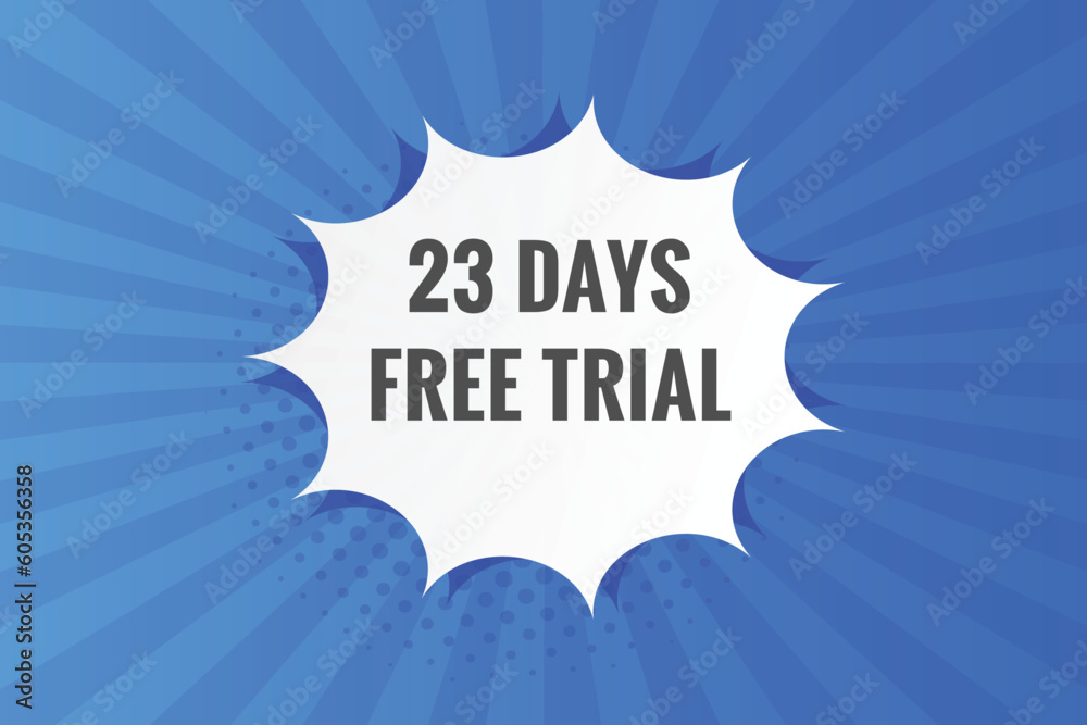 23 days Free trial Banner Design. 23 day free banner background