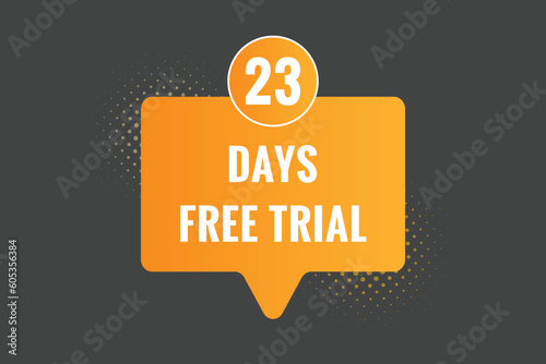 23 days Free trial Banner Design. 23 day free banner background