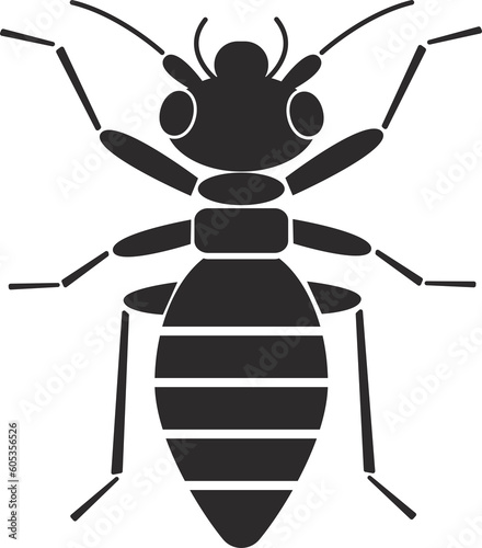 Insect order psocoptera Barklice geometric icon illustration photo