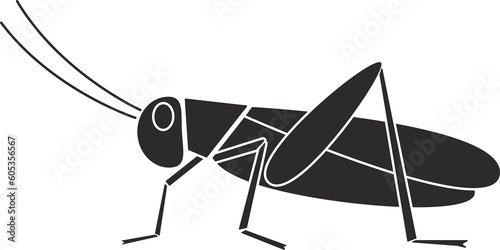 Insect order orthoptera grasshopper geometric icon illustration