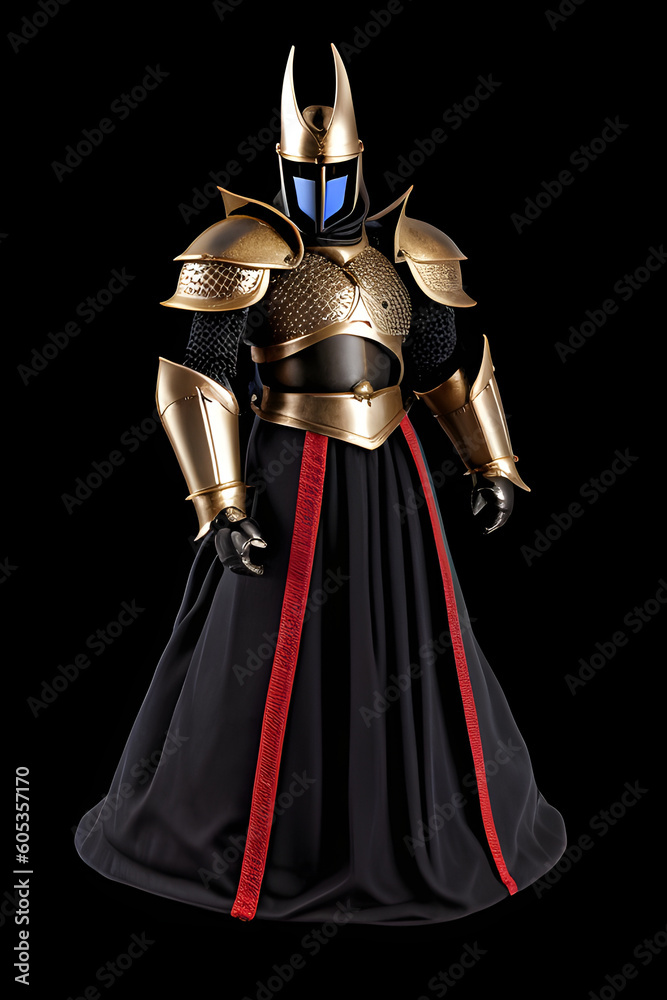 Medieval knight fantasy figurine, isolated. Generative AI Medieval knight fantasy figurine, isolated. Generative AI