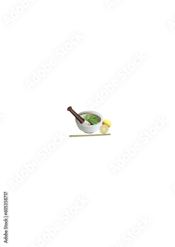 abstract artistic creative ayurvedic crushing bowl