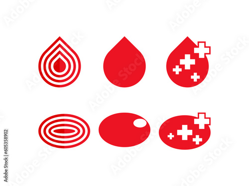 Medical blood cell logo icon vector illustration 