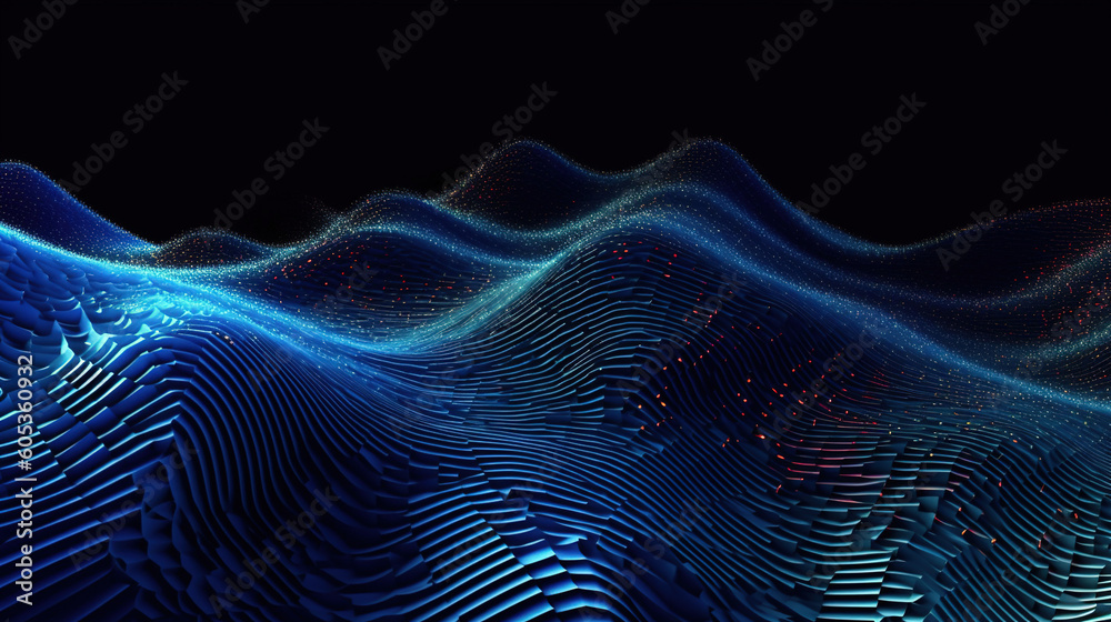 Abstract linear waves pattern background