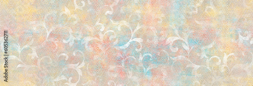 soft colorful ornament seamless pattern. Beautiful repeating background for wallpaper, textile or ceramic surface.