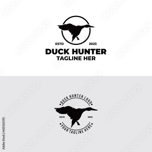 Animal logo - Silhouette of duck logo design