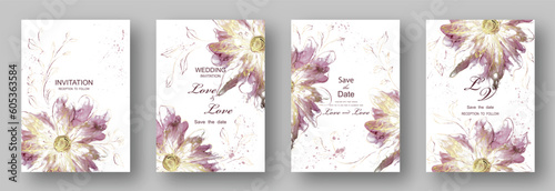 Modern creative design, background marble texture. Wedding invitation. Alcohol ink. Fluid painting. Vector illustration.