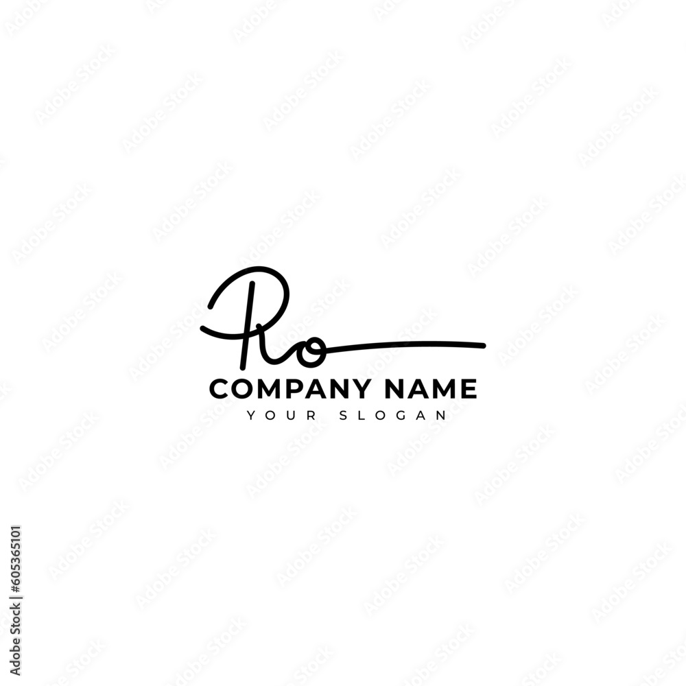 Ro Initial signature logo vector design Ro Initial signature logo vector design