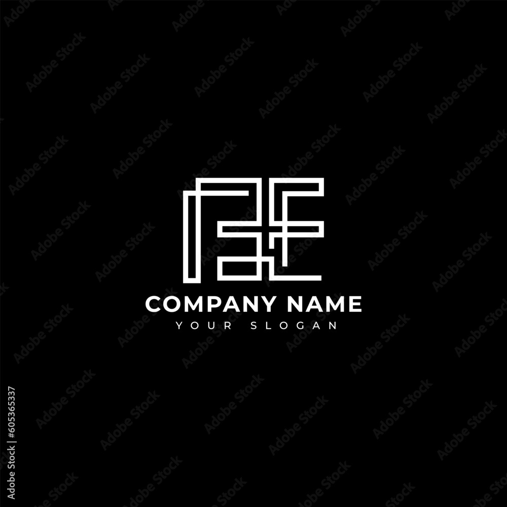 Modern BE Initial logo vector design Modern BE Initial logo vector design